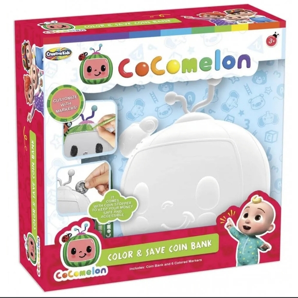 Cocomelon Color & Save Coin Bank- DIY Savings Bank- 1 Cocomelon Theme Coin Bank - Picture 5 of 6